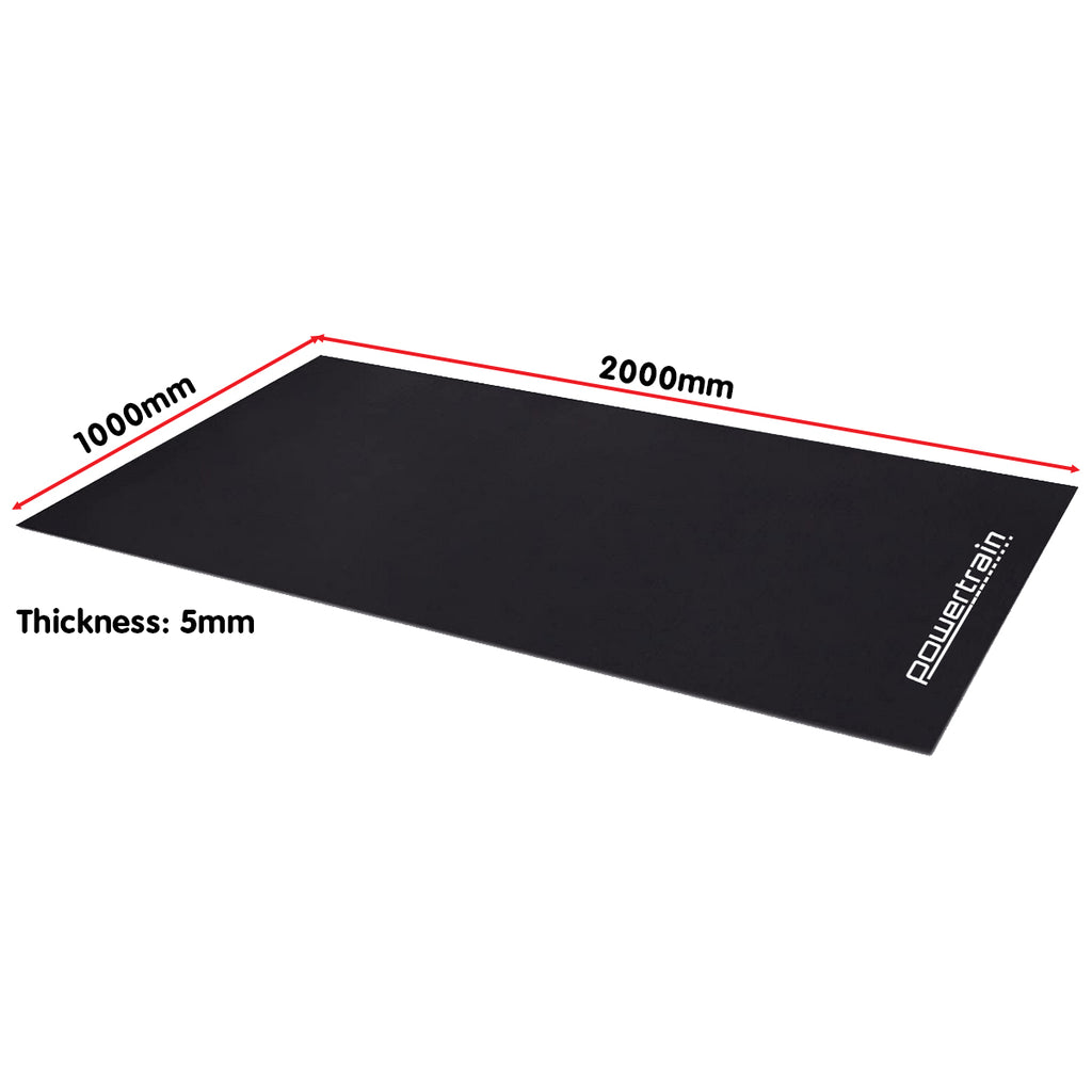 2m x 1m Gym Equipment Mat 5mm Non-Slip EVA Floor Protector for Treadmills Exercise Bikes