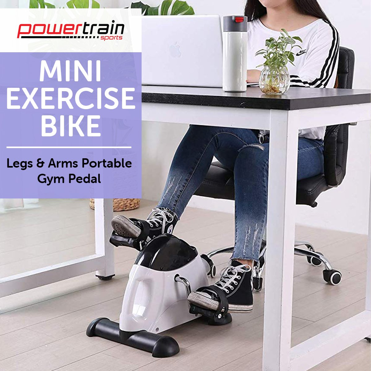 Mini Exercise Bike Arm and Leg Pedal Exerciser