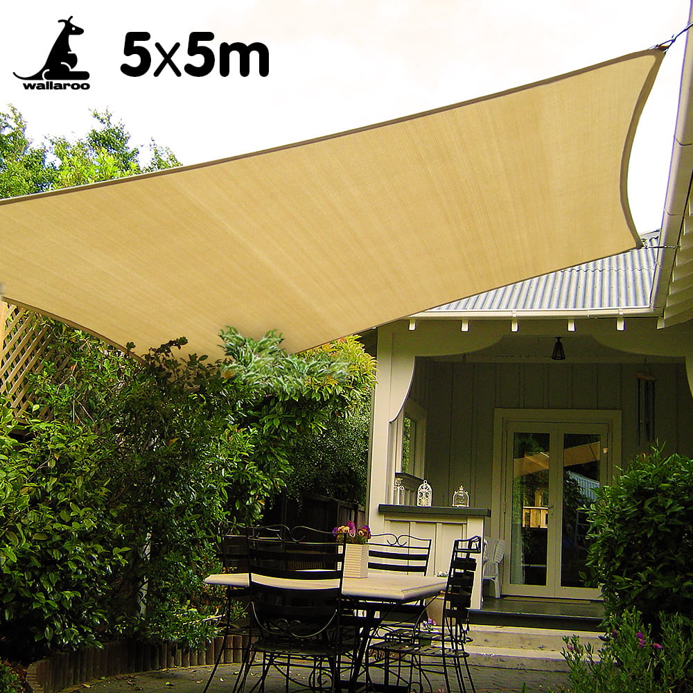 Square Shade Sail 5m x 5m - Sand