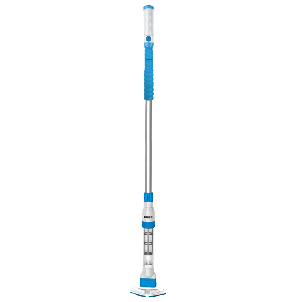 Cordless Rechargeable Spa and Pool Vacuum Cleaner with Telescopic Pole & 2 Heads - 60 Min