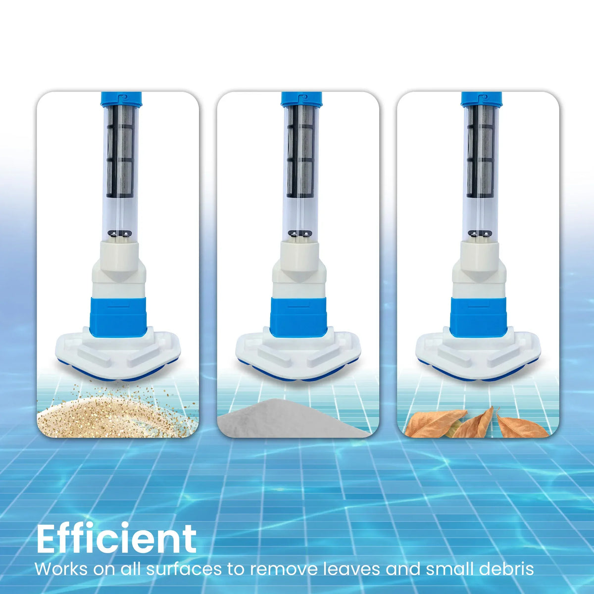 Cordless Rechargeable Spa and Pool Vacuum Cleaner with Telescopic Pole & 2 Heads - 60 Min