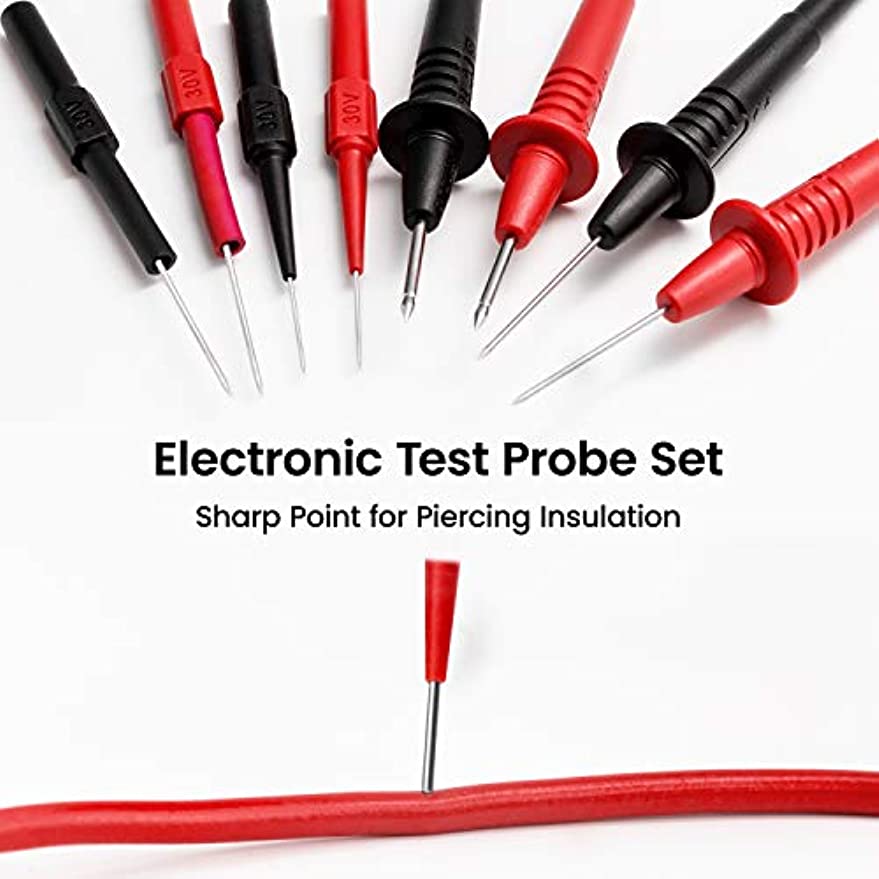 23PCS Multimeter Test Leads Kit with Replaceable Precision Probes Set and Alligator