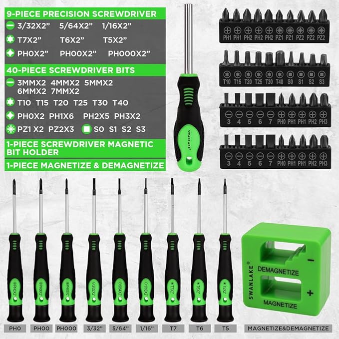 86-Piece Magnetic Screwdriver Set Nut Drivers Replaceable Screwdriver Bits