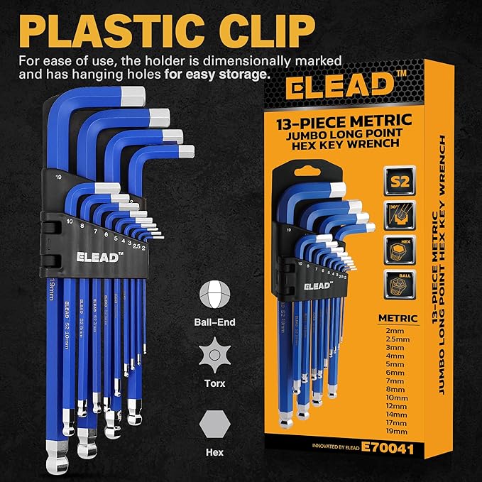 Jumbo Hex Key Allen Wrench Set