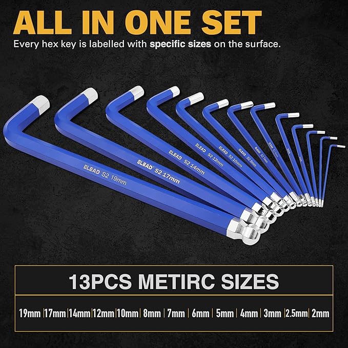 Jumbo Hex Key Allen Wrench Set