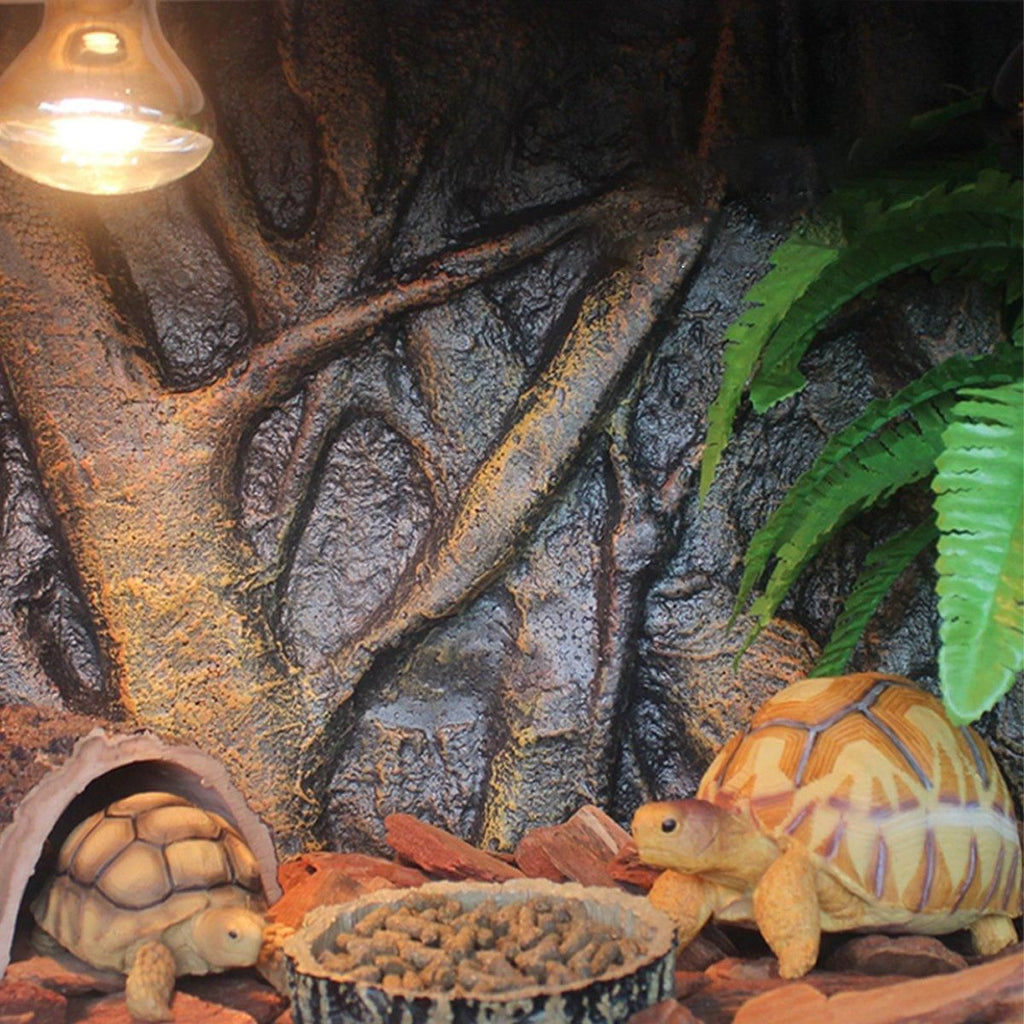 Pet Reptile Tank Board 3D Foam Backgrounds and Habitat Decoration 9 Styles - D