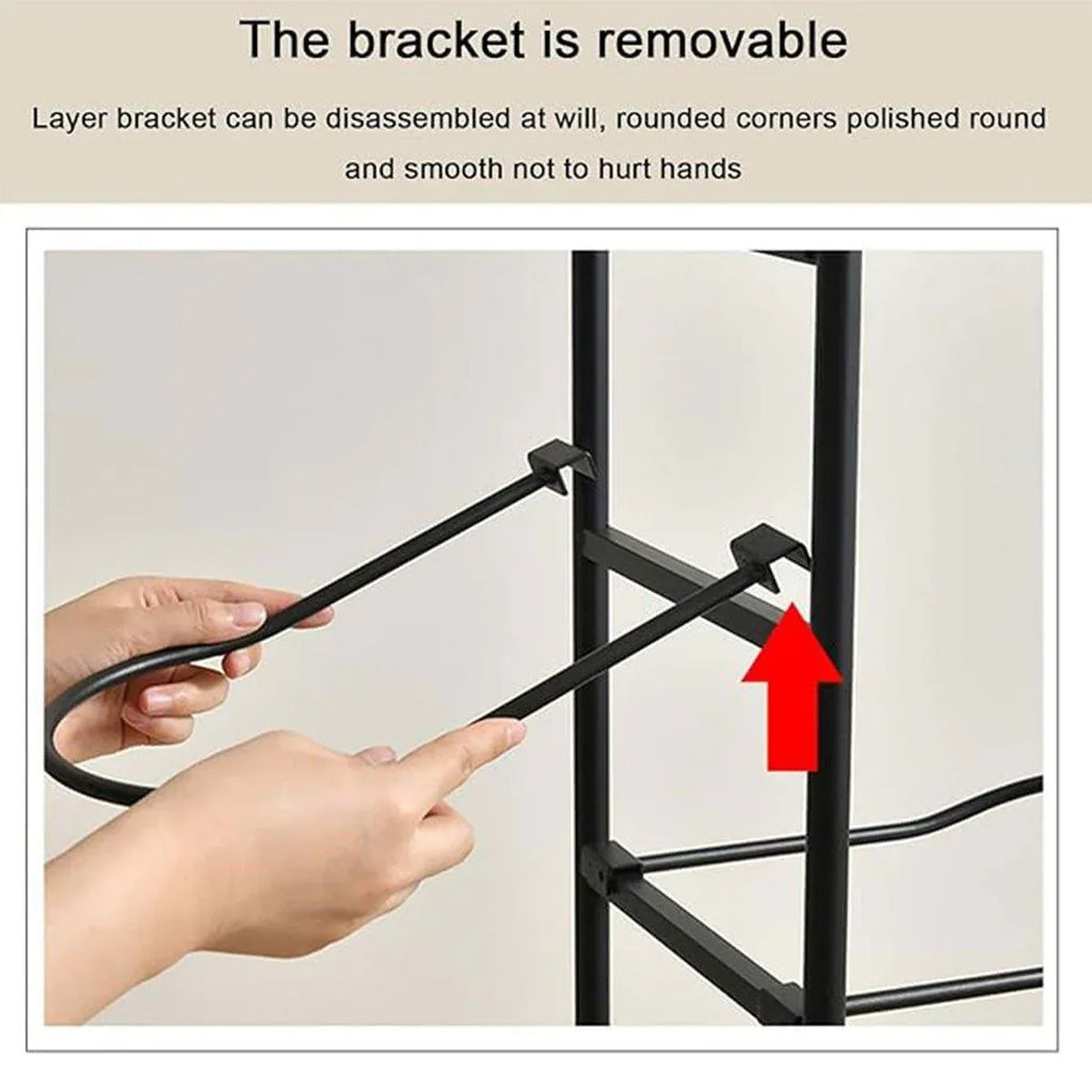 Multi-Layer Basketball Storage Rack Iron Frame Sports Equipment Organiser Shelf
