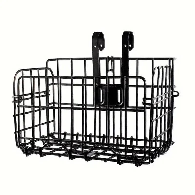 Foldable Bicycle Basket Front and Rear Hanging Storage Rack Bike Accessories - Black