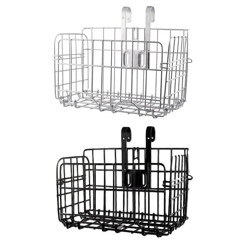 Foldable Bicycle Basket Front and Rear Hanging Storage Rack Bike Accessories - Black