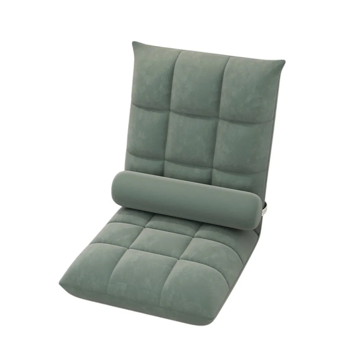Floor Lounge Sofa Bed Chair with Lumbar Pillow Folding Adjustable Cushion - Cyan