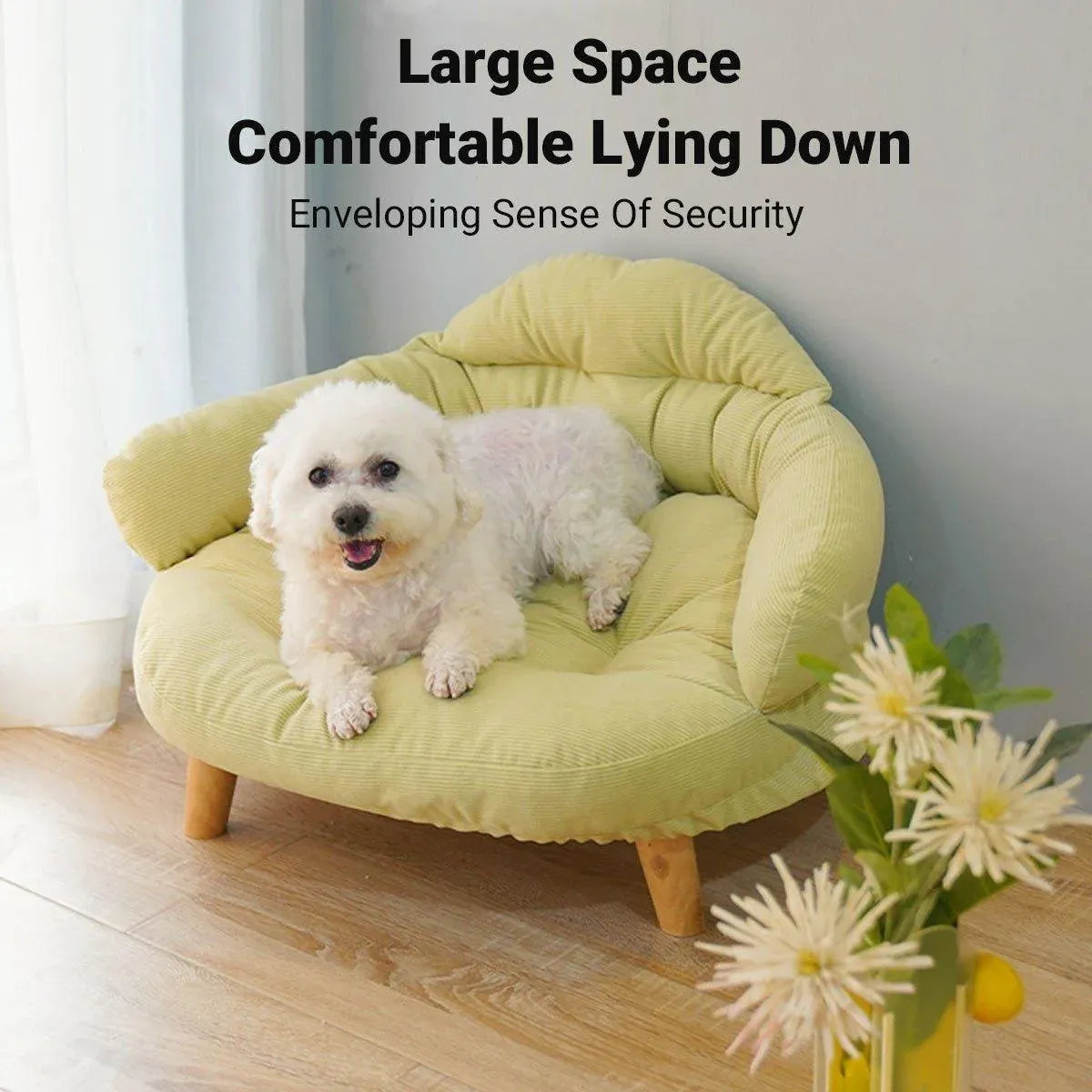 Universal Dog Cat Bed Four Seasons Mat Removable Washable Comfortable Cushion - Green