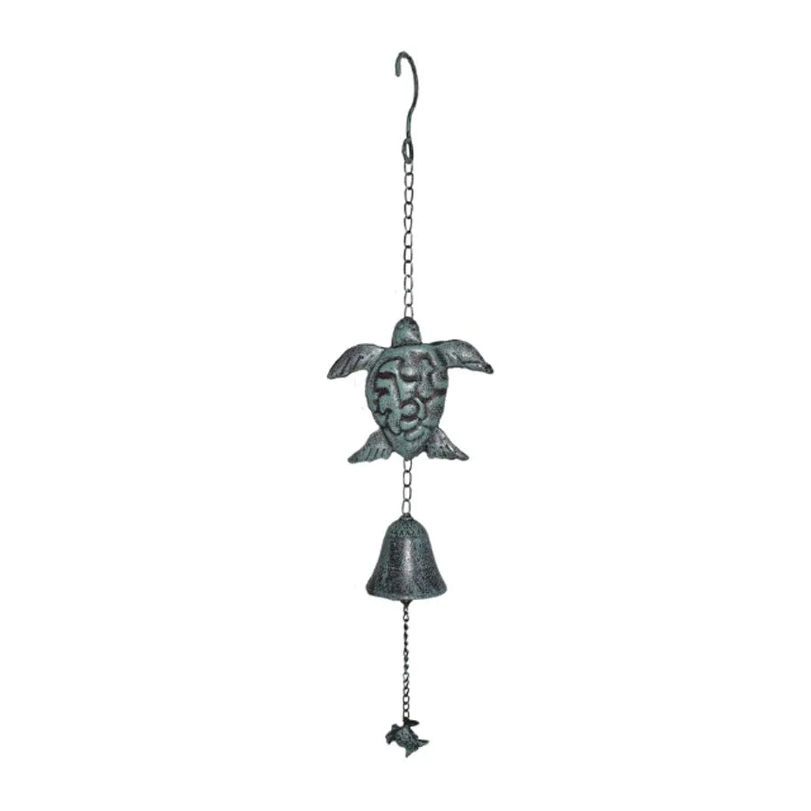 Hanging Turtles w Cast Iron Bell 62cm