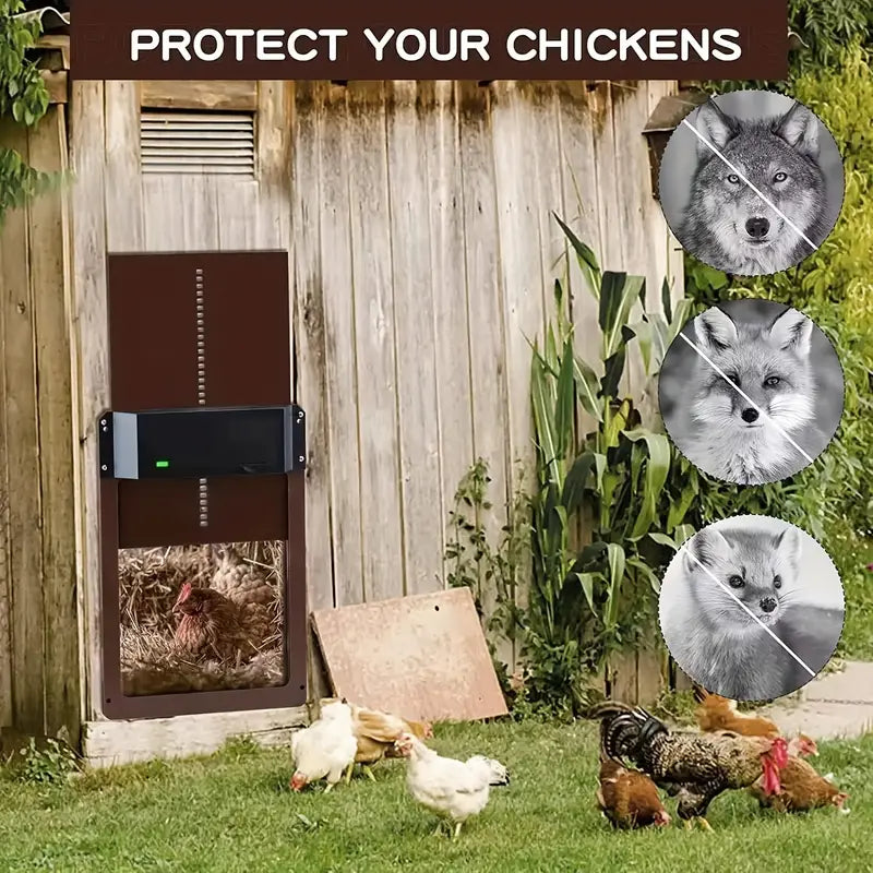 PCS Automatic Chicken House Coop Door Light-Sensitive Night And Morning Delay Auto Guard