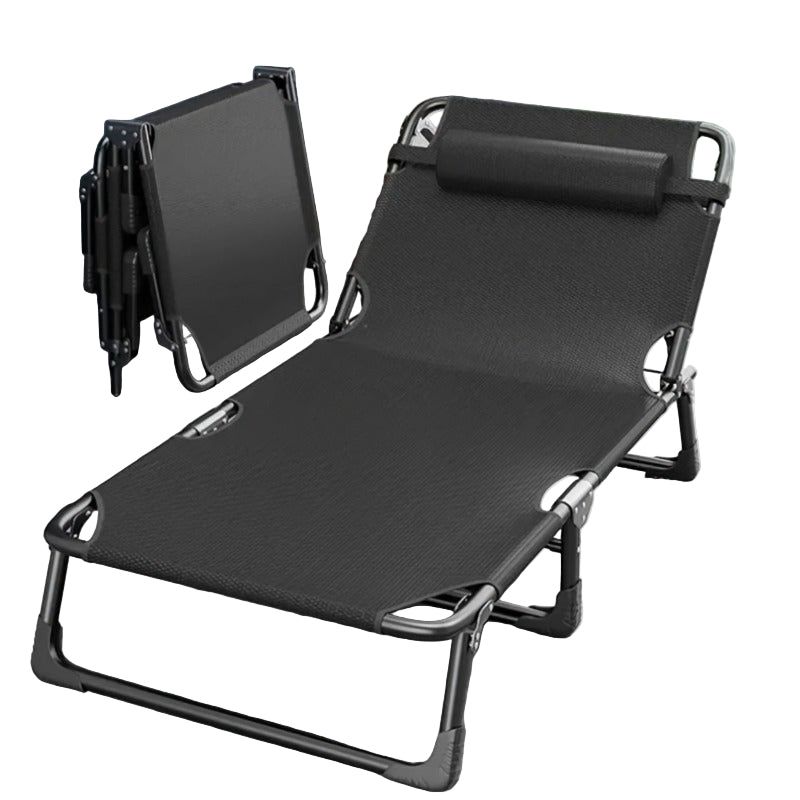 Foldable Oxford Cloth Sun Lounger with Headrest