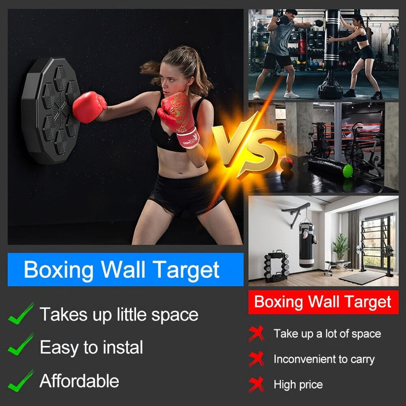 Smart Wall-Mounted Boxing Trainer with Gloves