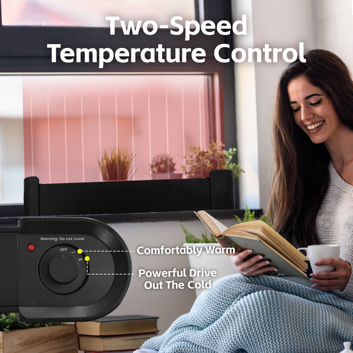 2200W Graphene Floor Electric Heater – Fast Heating, Energy-Efficient, Portable Indoor