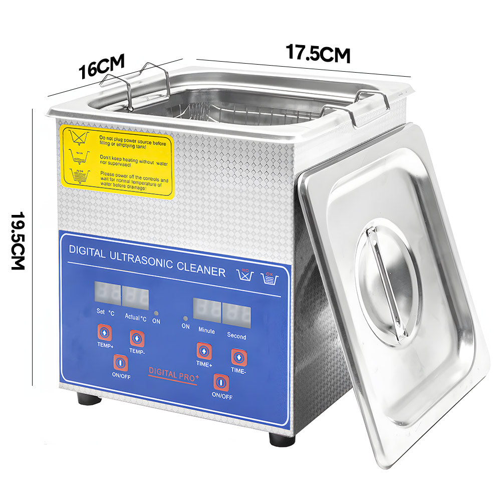 2L Ultrasonic Cleaner Lab-Grade Stainless Steel Ultrasonic Cleaning Machine Digital