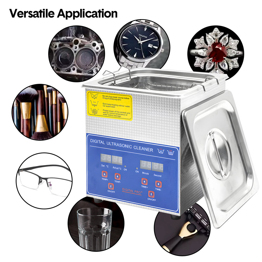 2L Ultrasonic Cleaner Lab-Grade Stainless Steel Ultrasonic Cleaning Machine Digital