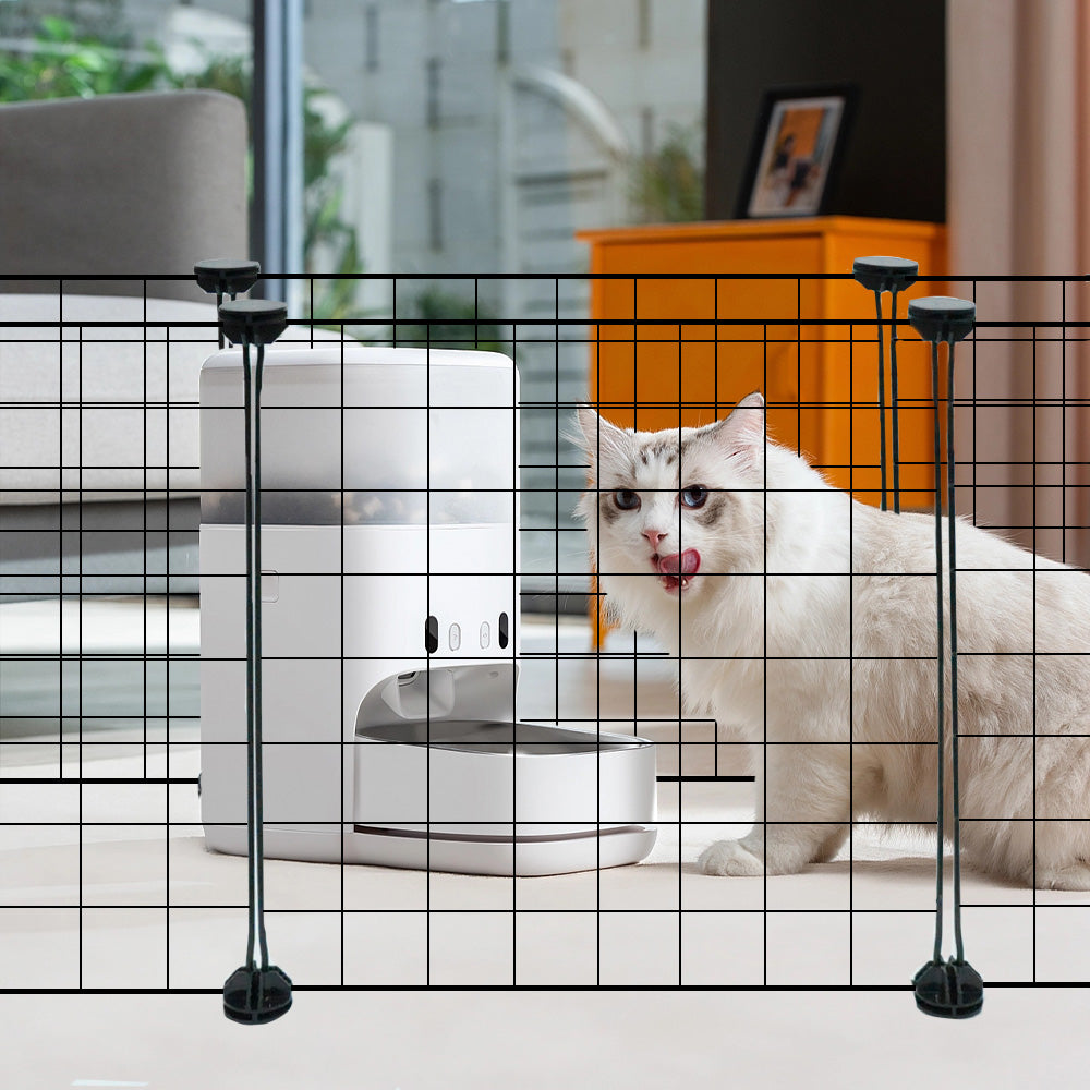 Pet Playpen Foldable Metal Pet Cage Enclosure Puppy Fence 16 Panels with Connection Clips