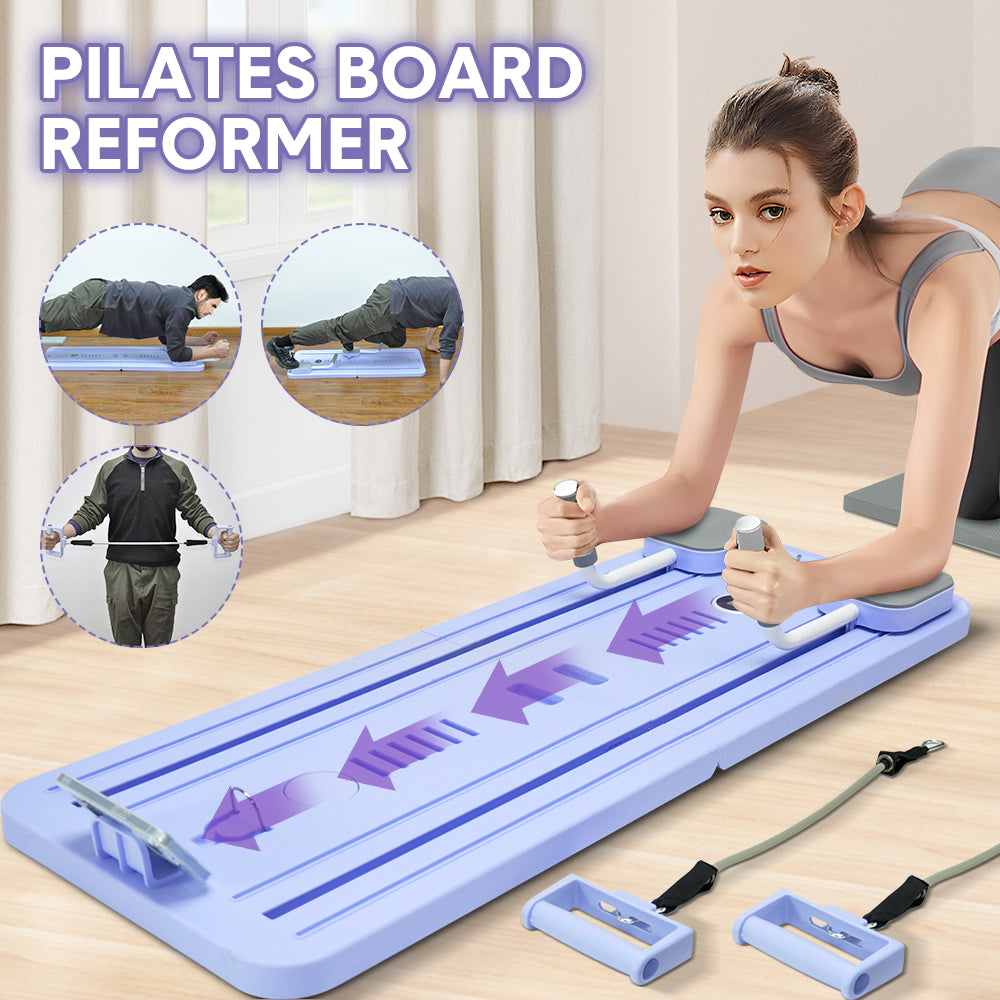 Foldable Pilates Board Reformer 4 in 1 Multifunctional Core Exercise Set Ab Trainer with