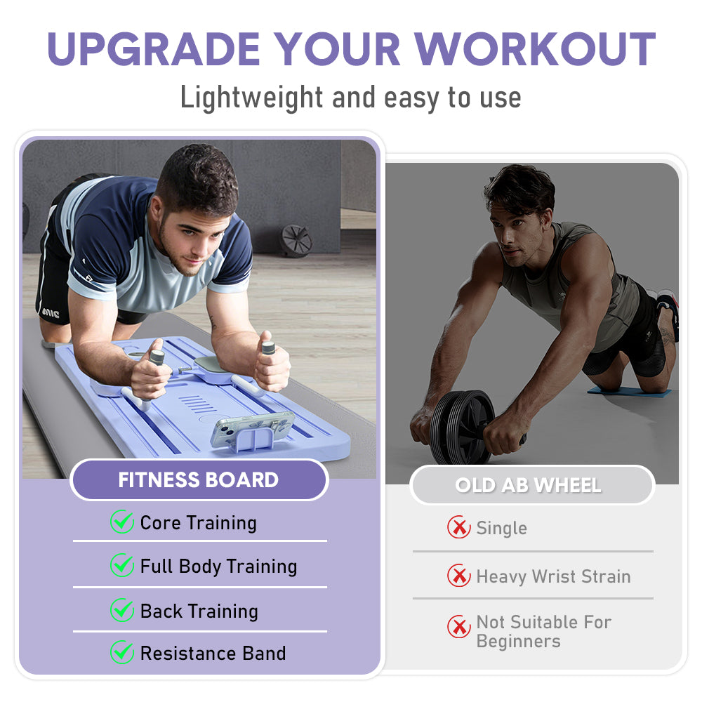 Foldable Pilates Board Reformer 4 in 1 Multifunctional Core Exercise Set Ab Trainer with