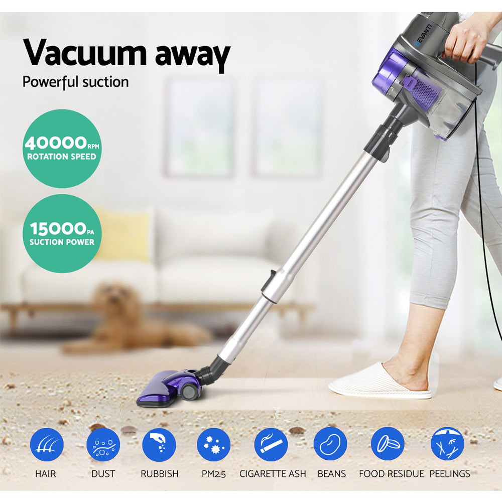 Stick Vacuum Cleaner Handheld Corded 450W Purple