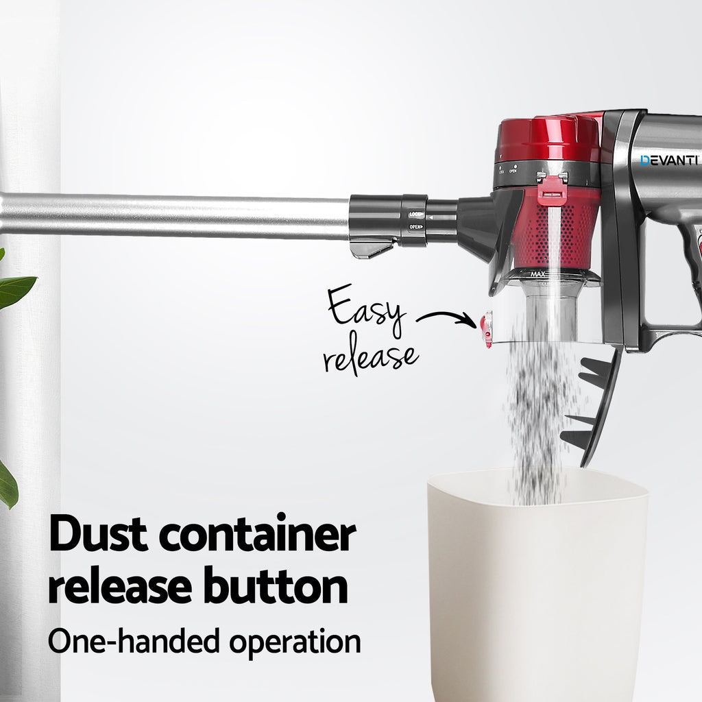 Stick Vacuum Cleaner Handheld Corded 450W Red