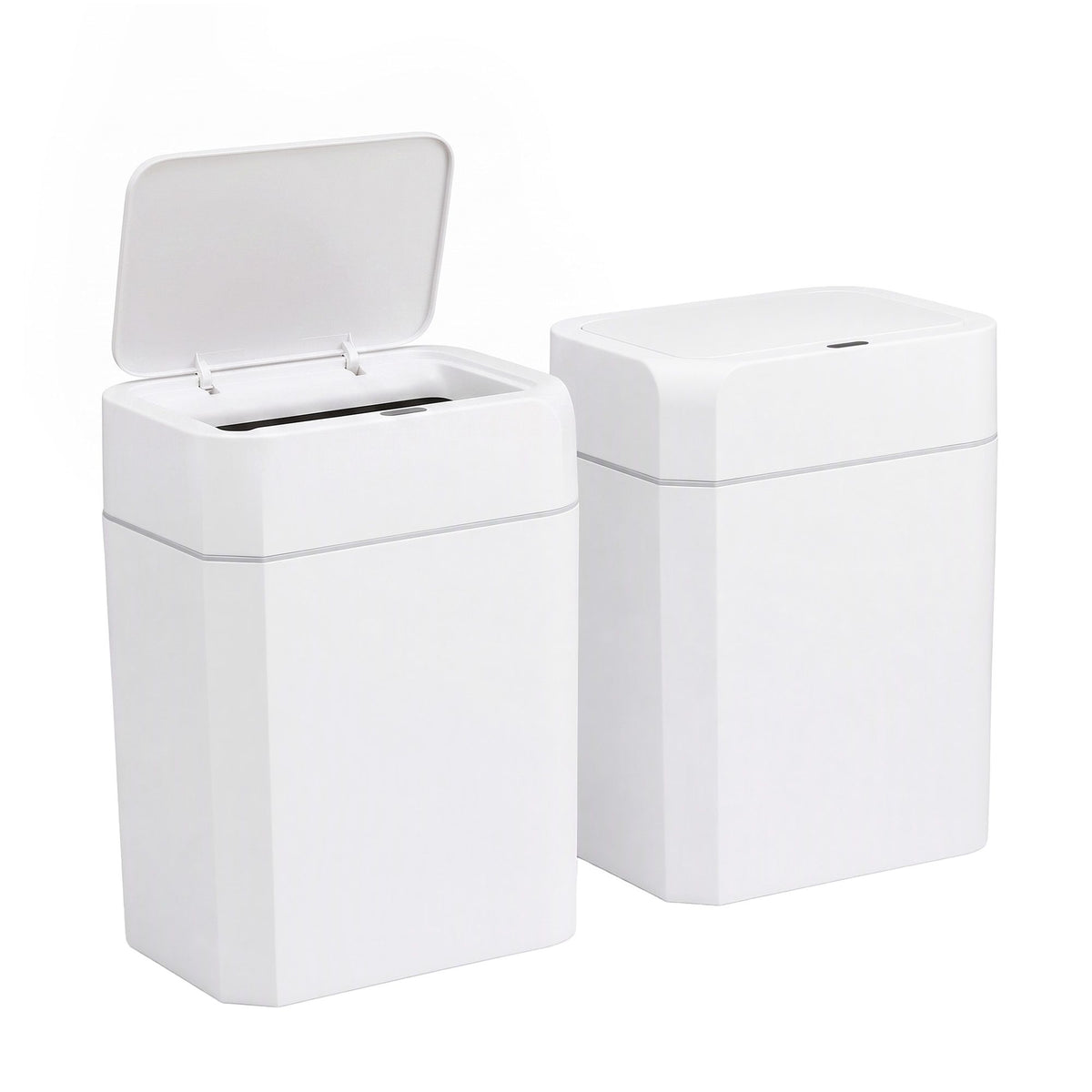 Rubbish Bin 12L 2-Pack Sensor Kitchen Automatic Motion Touchless White