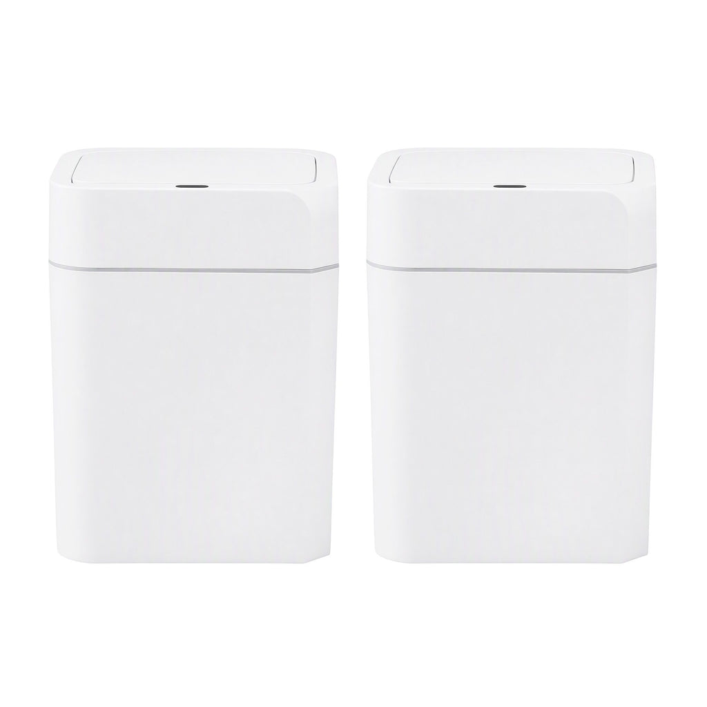 Rubbish Bin 12L 2-Pack Sensor Kitchen Automatic Motion Touchless White