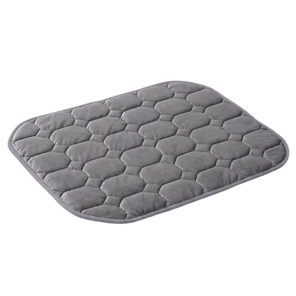 Weighted Lap Blanket 3.2KG Grey Crystal Velvet Quilted Glass Bead Fill for Sofa Office