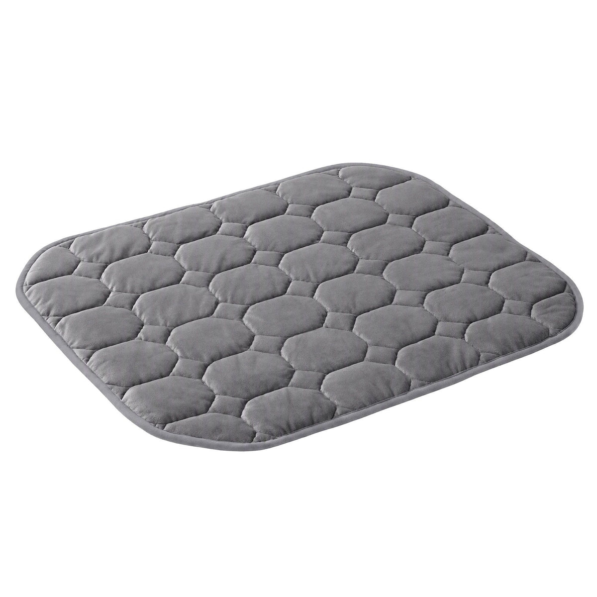 Weighted Lap Blanket 3.2KG Grey Crystal Velvet Quilted Glass Bead Fill for Sofa Office
