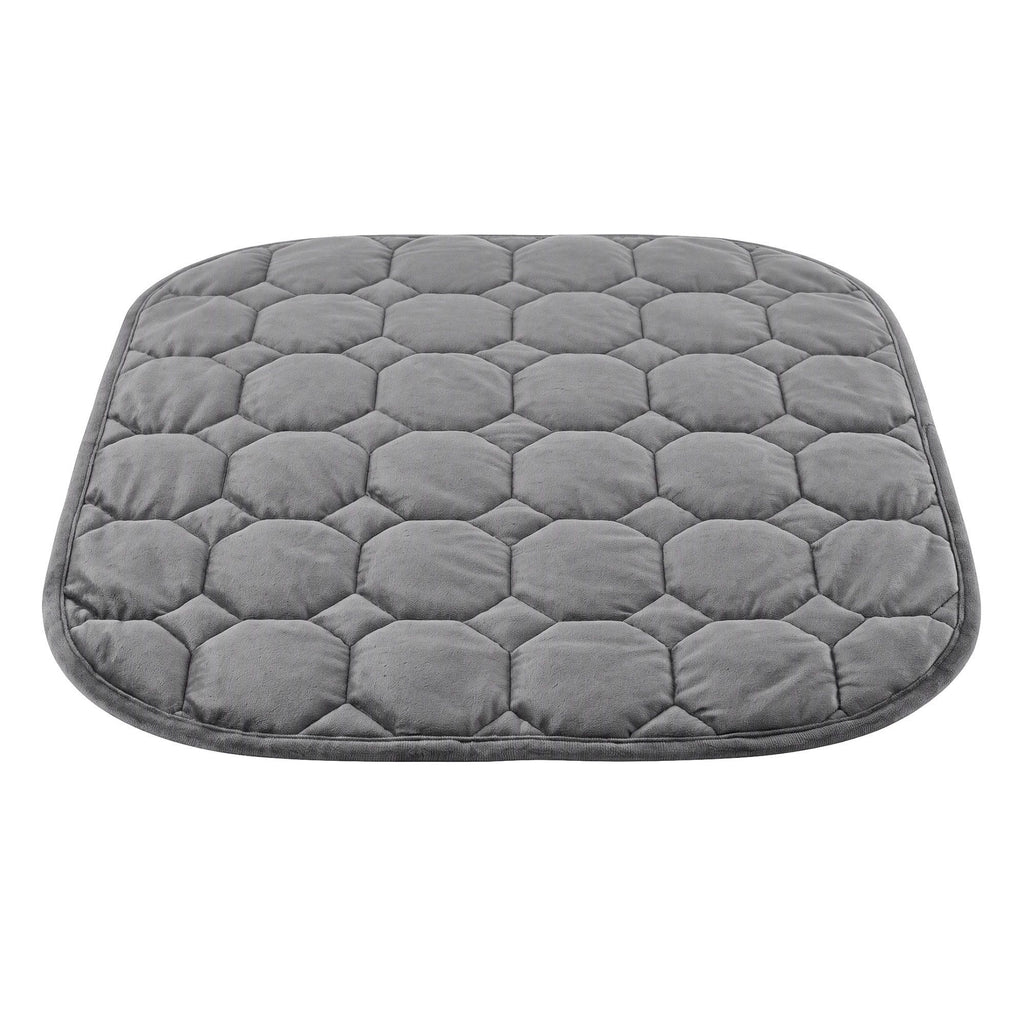 Weighted Lap Blanket 3.2KG Grey Crystal Velvet Quilted Glass Bead Fill for Sofa Office