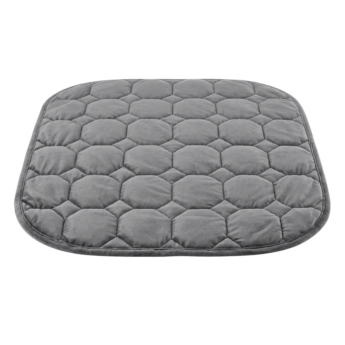 Weighted Lap Blanket 3.2KG Grey Crystal Velvet Quilted Glass Bead Fill for Sofa Office