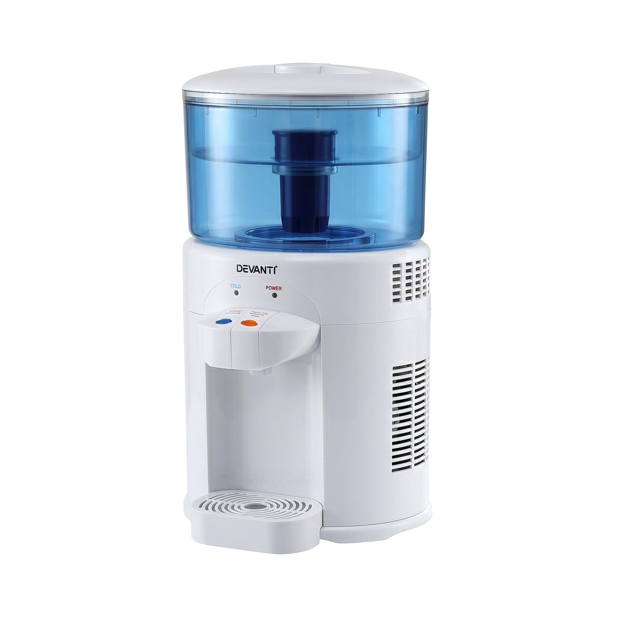 5L Bench Top Water Cooler Dispenser with Filter 2 Taps Countertop Water Purifier