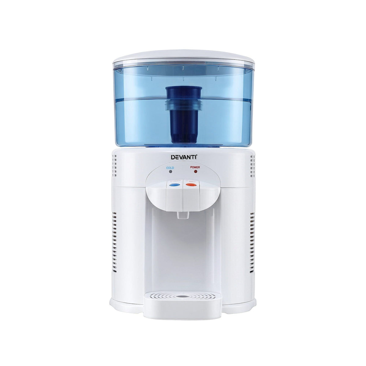 5L Bench Top Water Cooler Dispenser with Filter 2 Taps Countertop Water Purifier