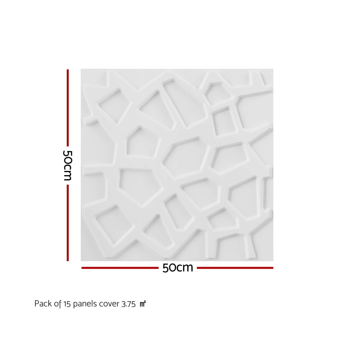 3D Wall Panels PVC Decorative Panels 50x50cm Set of 15 Feature Wall Poly