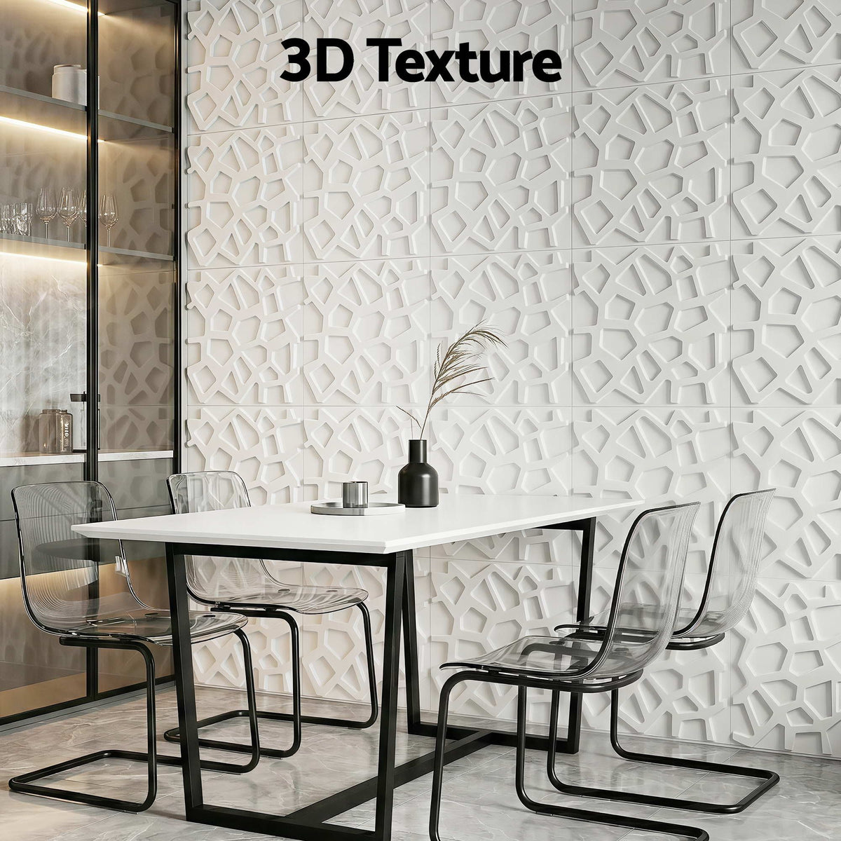 3D Wall Panels PVC Decorative Panels 50x50cm Set of 15 Feature Wall Poly