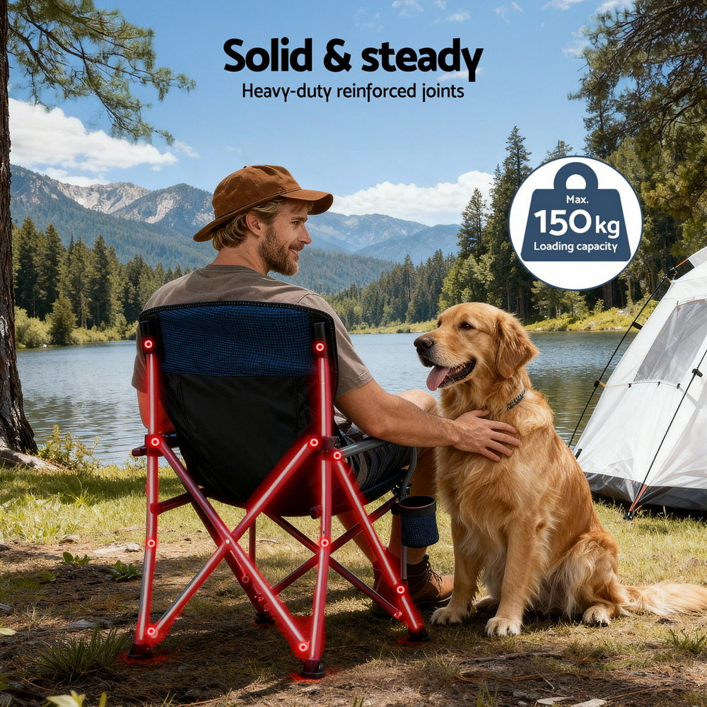 Camping Chair Folding Outdoor Portable Seat Lightweight Beach Picnic Fishing Capacity