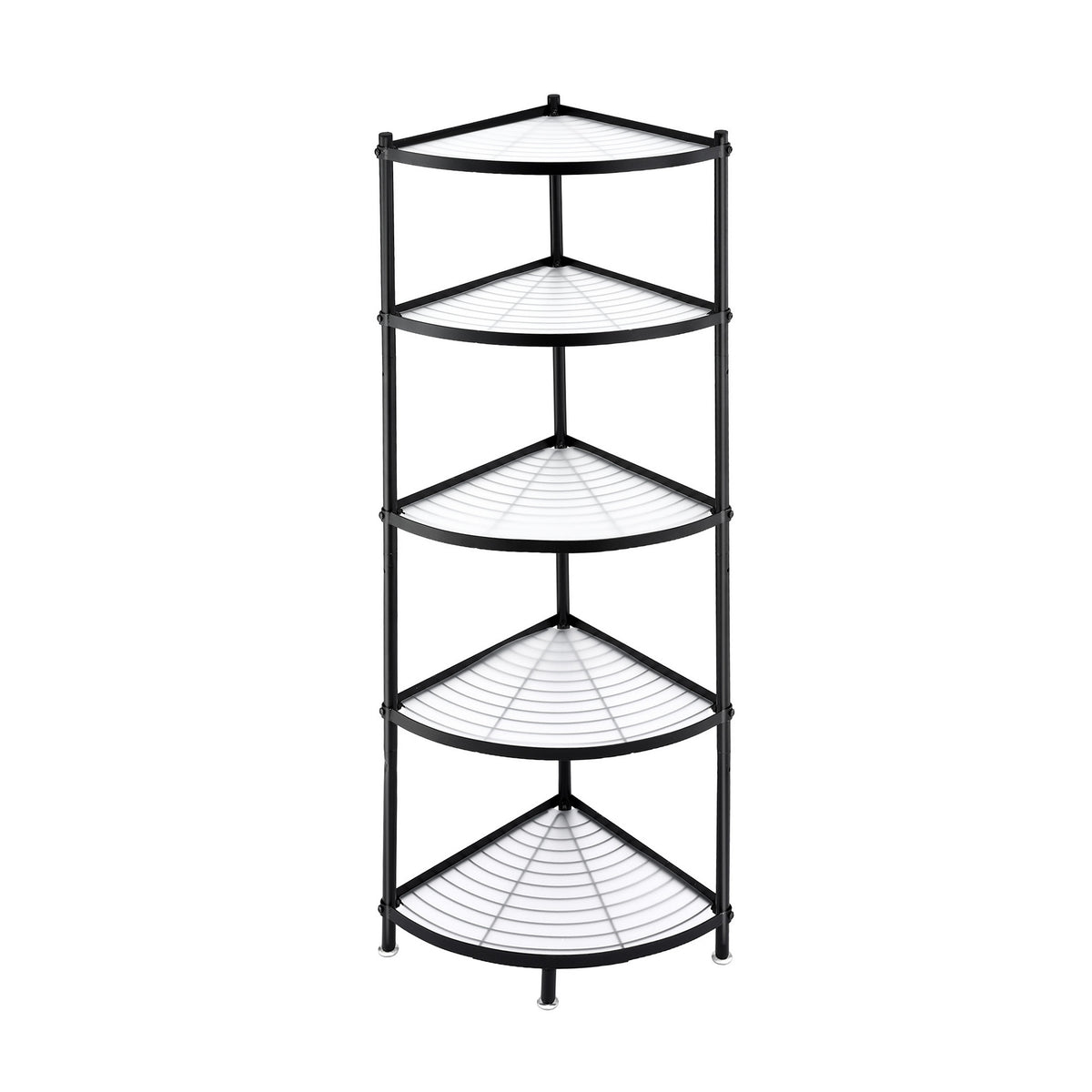 5-Tier Kitchen Corner Shelf Rack Stand Microwave Metal Storage Shelves