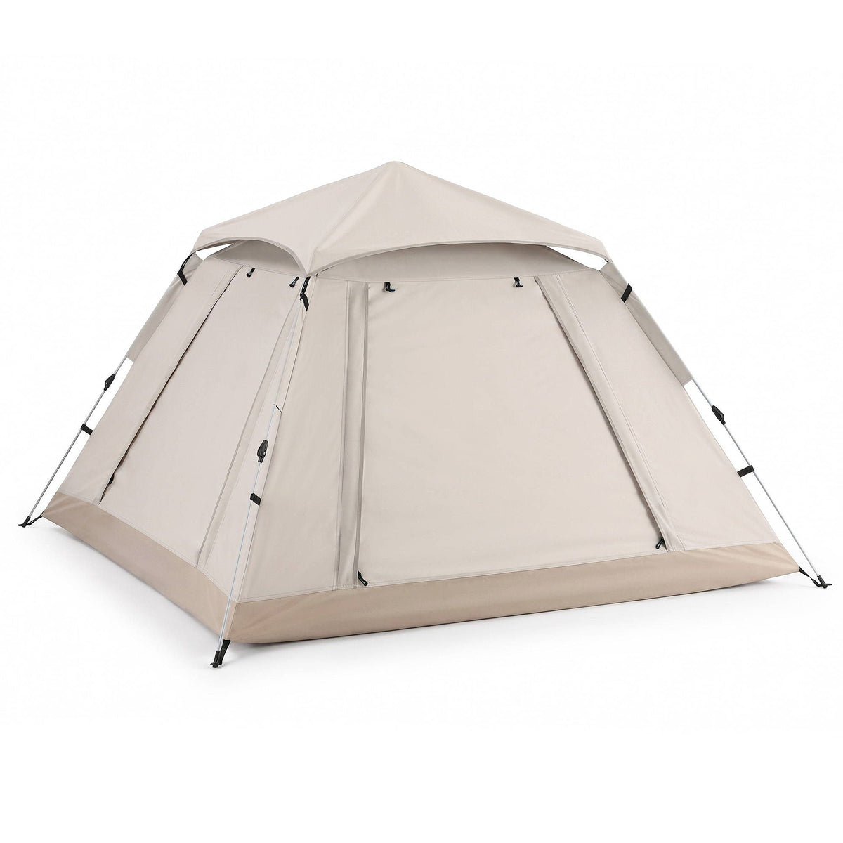 Camping Tent Family Shelter 210D Oxford Fabric Awning 210cm Khaki